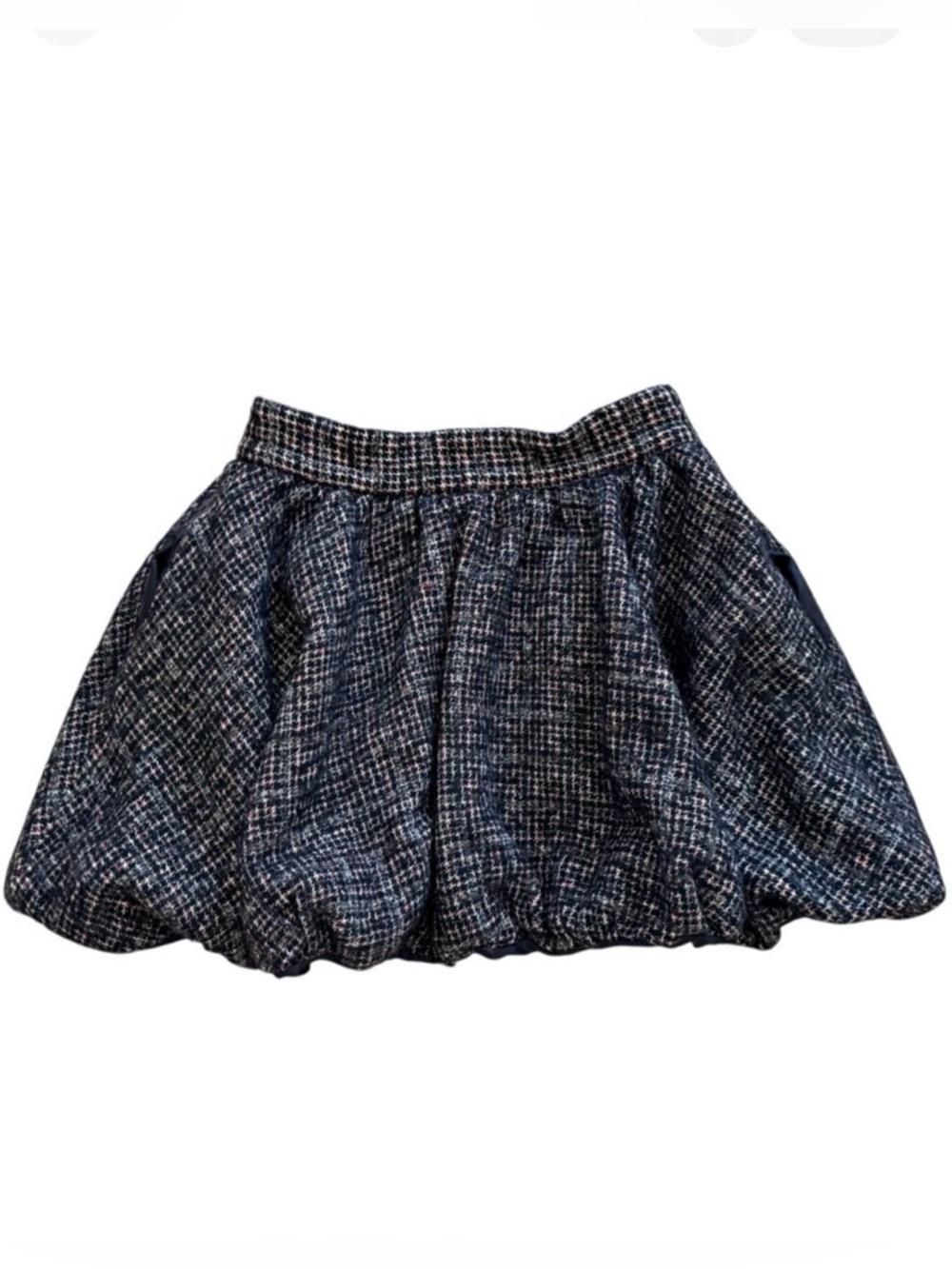 Jill Stuart Tweed Bubble Black,Red and White Mini Skirt with Button Front - Picture 5 of 11